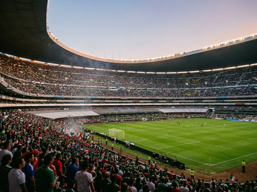 Estadio Azteca í Mexíkóborg þar sem opnunarleikur Heimsmeistaramótsins 2026 verður spilaður