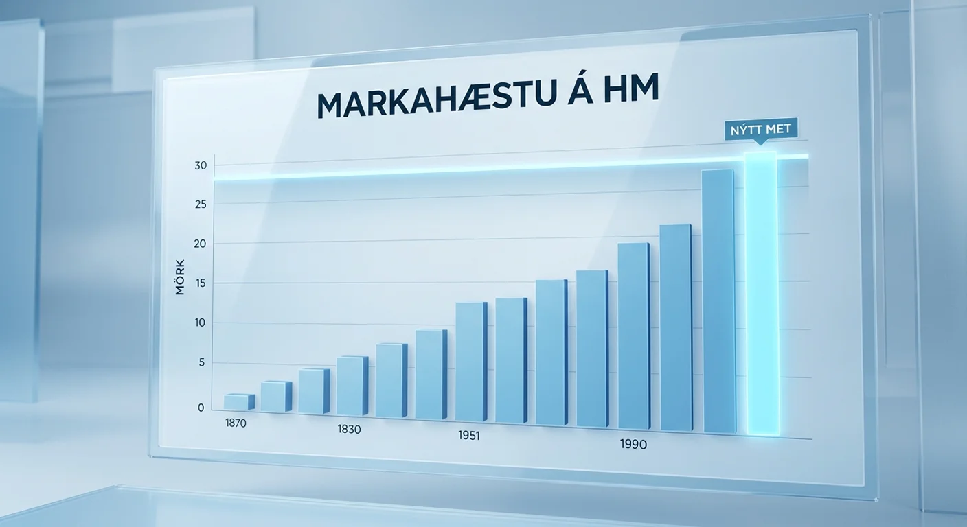 Súlurit sem sýnir markaskor Messi á heimsmeistaramótum upp að meti Klose