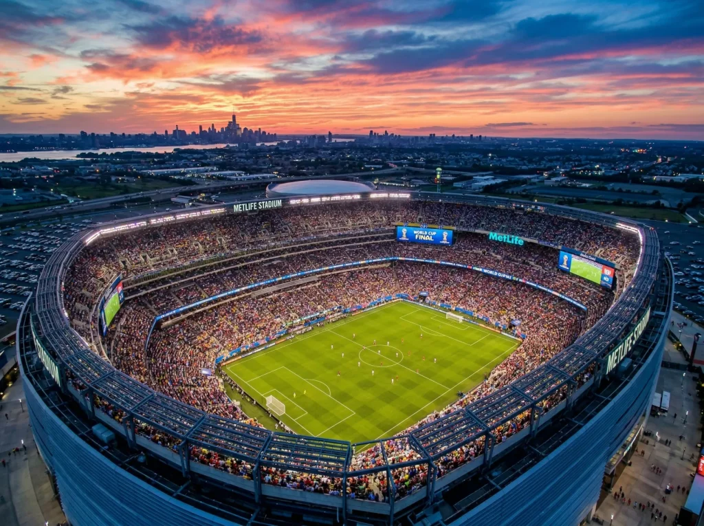 MetLife Stadium í East Rutherford þar sem úrslit Heimsmeistaramótsins 2026 verða haldin